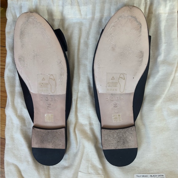 Doen Tilly Bow Mule in Black Satin 38 - Picture 6 of 7